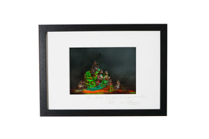 MONKEYS ON THE EDGE OF THE FOREST, POCKET EDITION, SIGNED & FRAMED,  BEHIND ACRYLGLASS