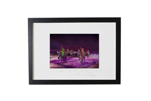 MONKEYS RIDING ALONG THE WADDEN SEA, POCKET EDITION, SIGNED & FRAMED,  BEHIND GLASS