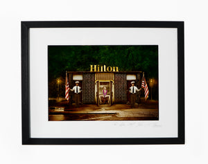 PARIS HILTON, POCKET EDITION, SIGNED & FRAMED,  BEHIND GLAS
