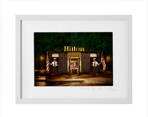 PARIS HILTON, POCKET EDITION, SIGNED & FRAMED,  BEHIND GLAS