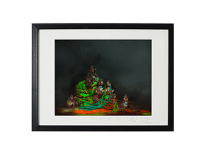 MONKEYS ON THE EDGE OF THE FOREST, POCKET EDITION, SIGNED & FRAMED,  BEHIND ACRYLGLASS